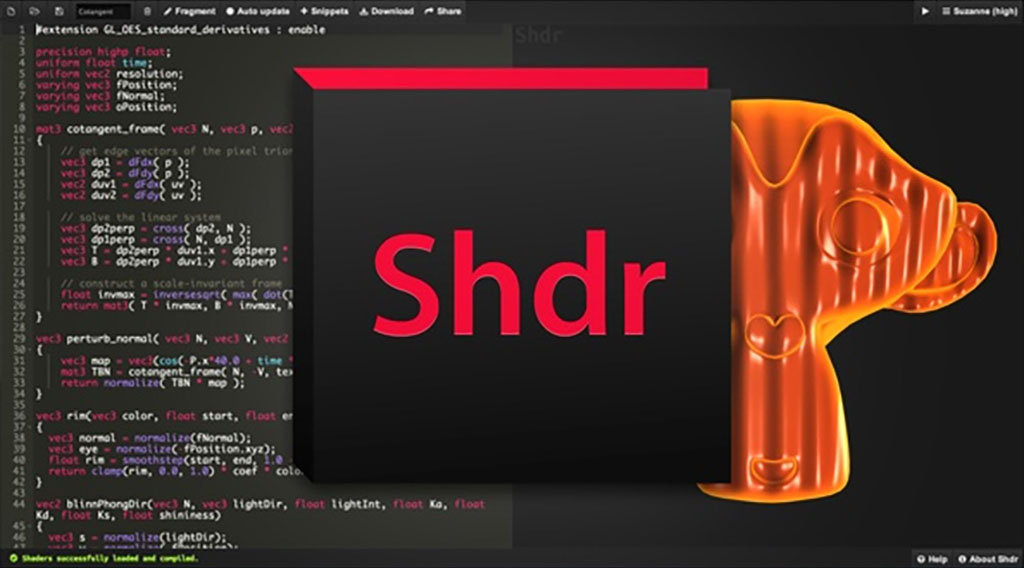 Shdr, online shader editor screenshot